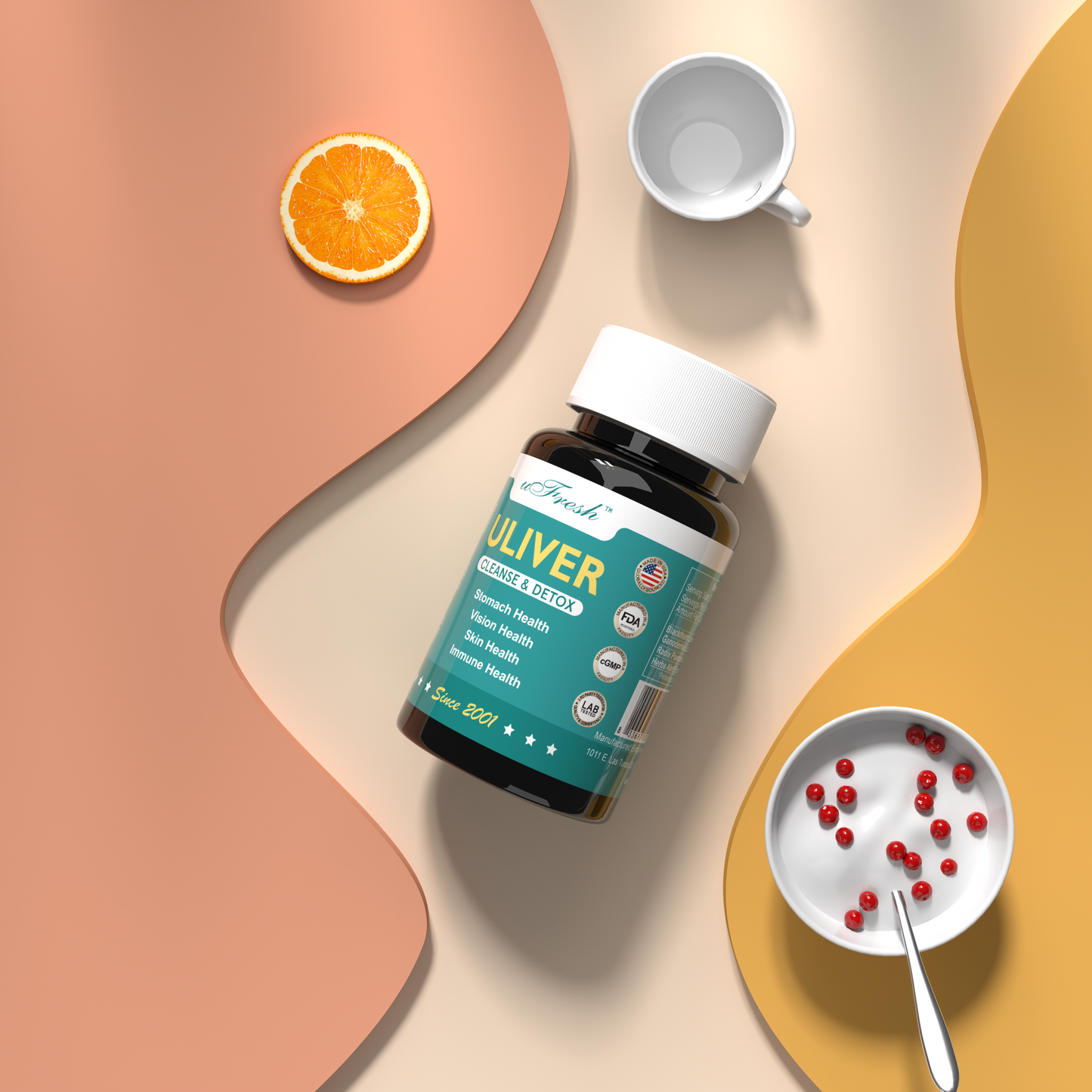 ULIVER Cleanse & Detox Capsules, 60 Capsules, Supports Stomach, Vision, Skin and Immune Health