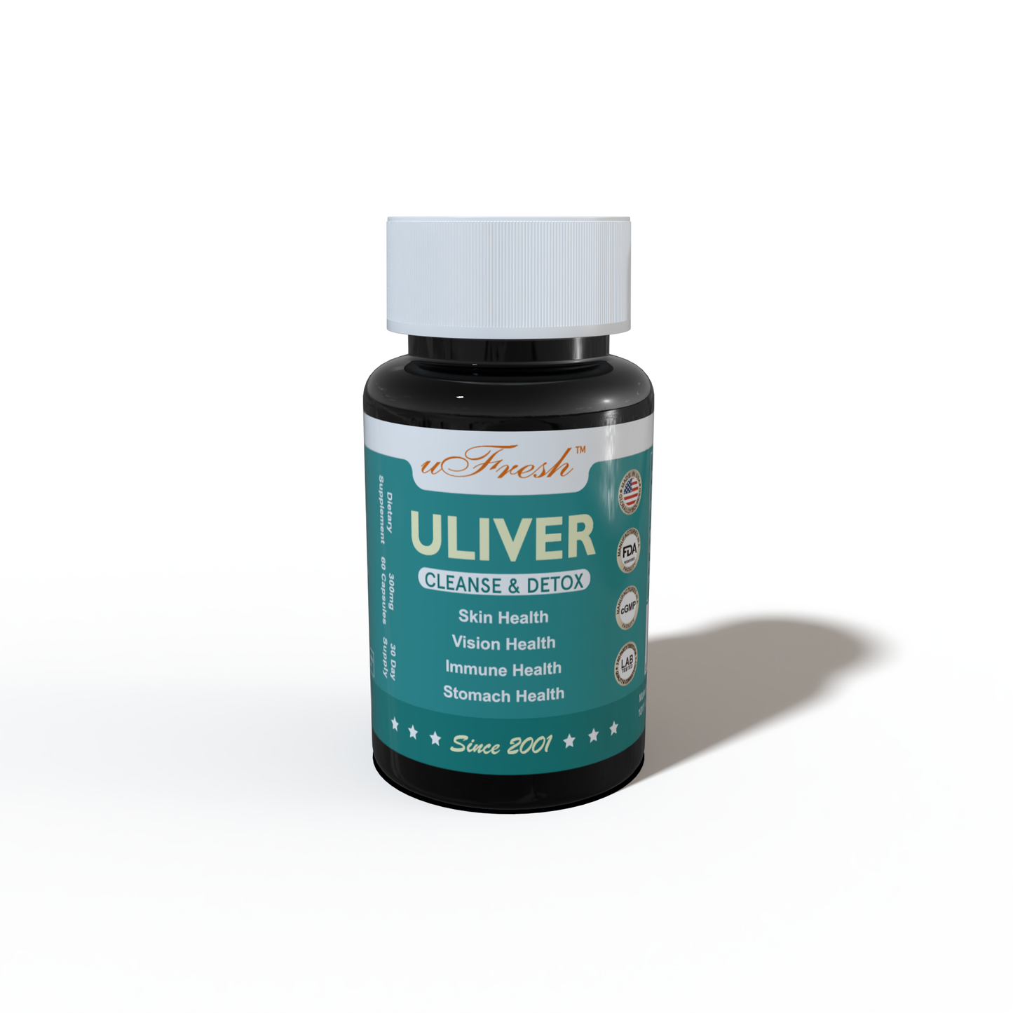 ULIVER Cleanse & Detox Capsules, 60 Capsules, Supports Stomach, Vision, Skin and Immune Health