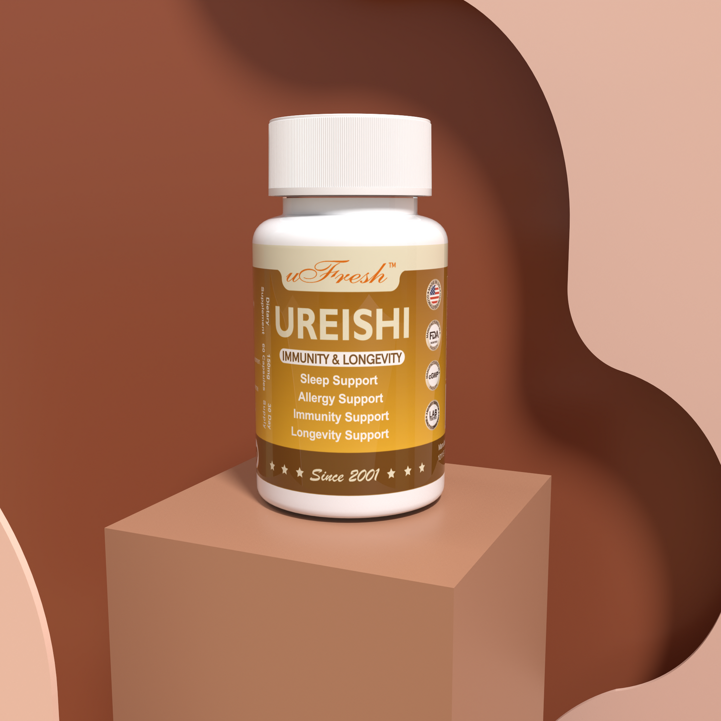 UREISHI Immunity & Longevity Support Supplement, 60 Capsules, 30 Day Supply