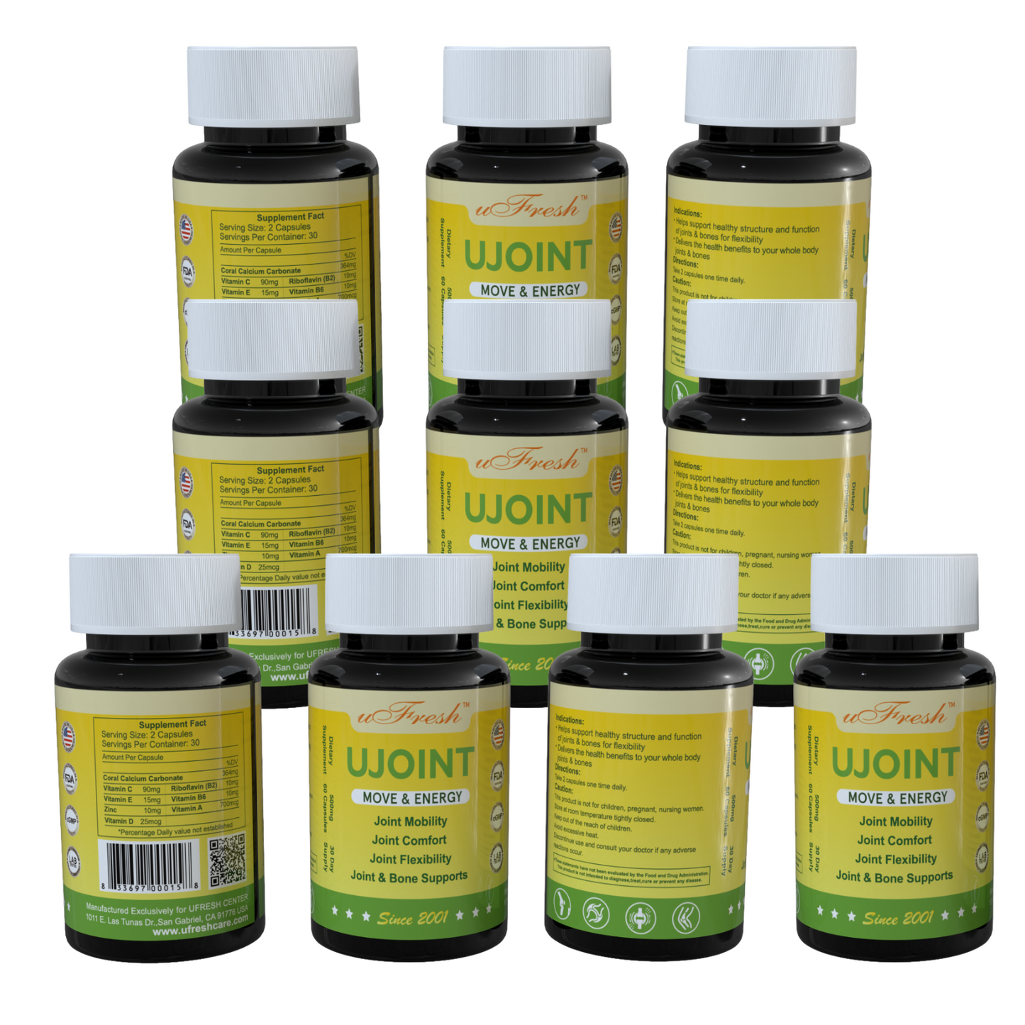 UJOINT Joint Move & Energy Joint Flexibility and Mobility Supplement, 30 Day Supply, 60 Capsules