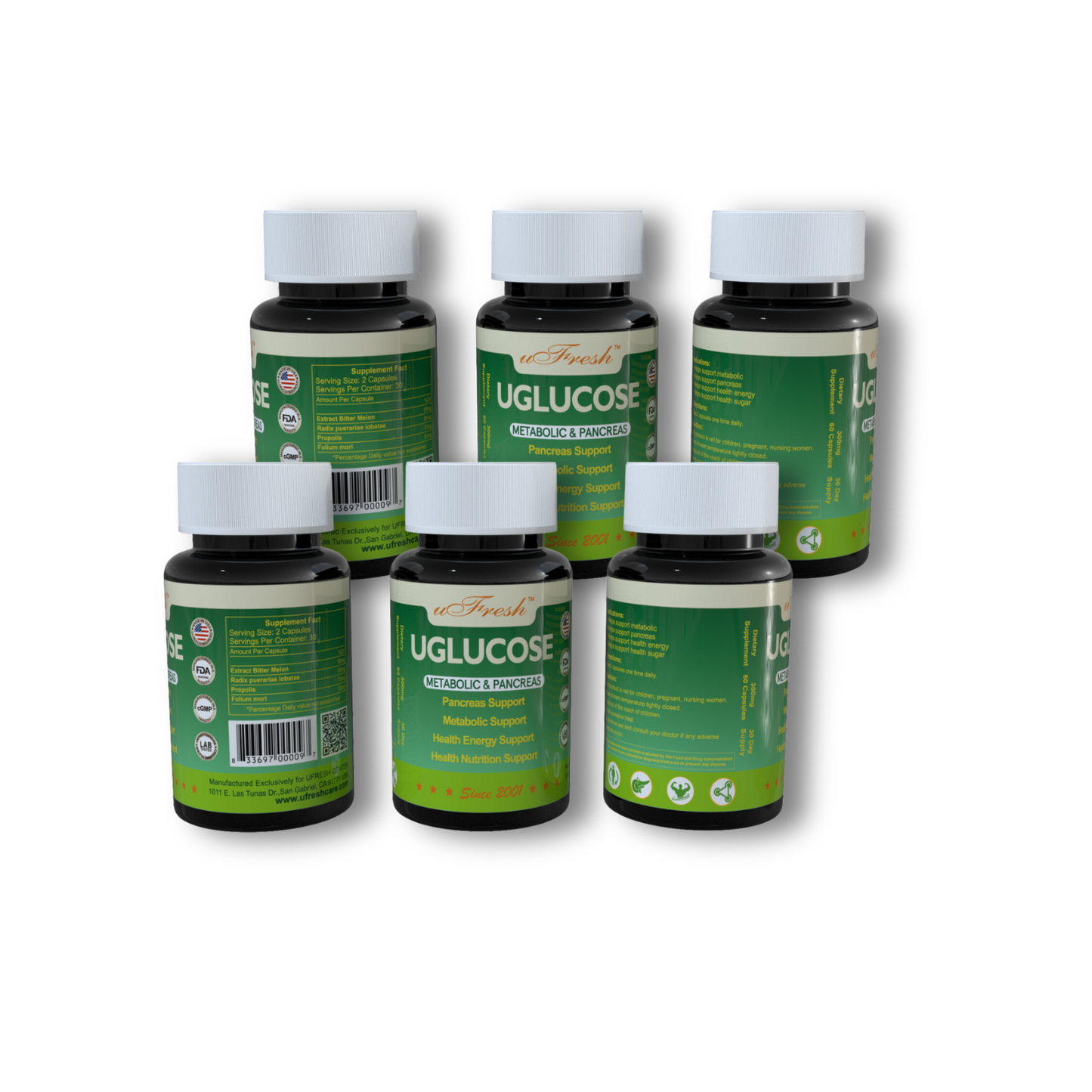 UGLUCOSE Gluco Support Supplement Capsules - Boost Metabolism Supplements