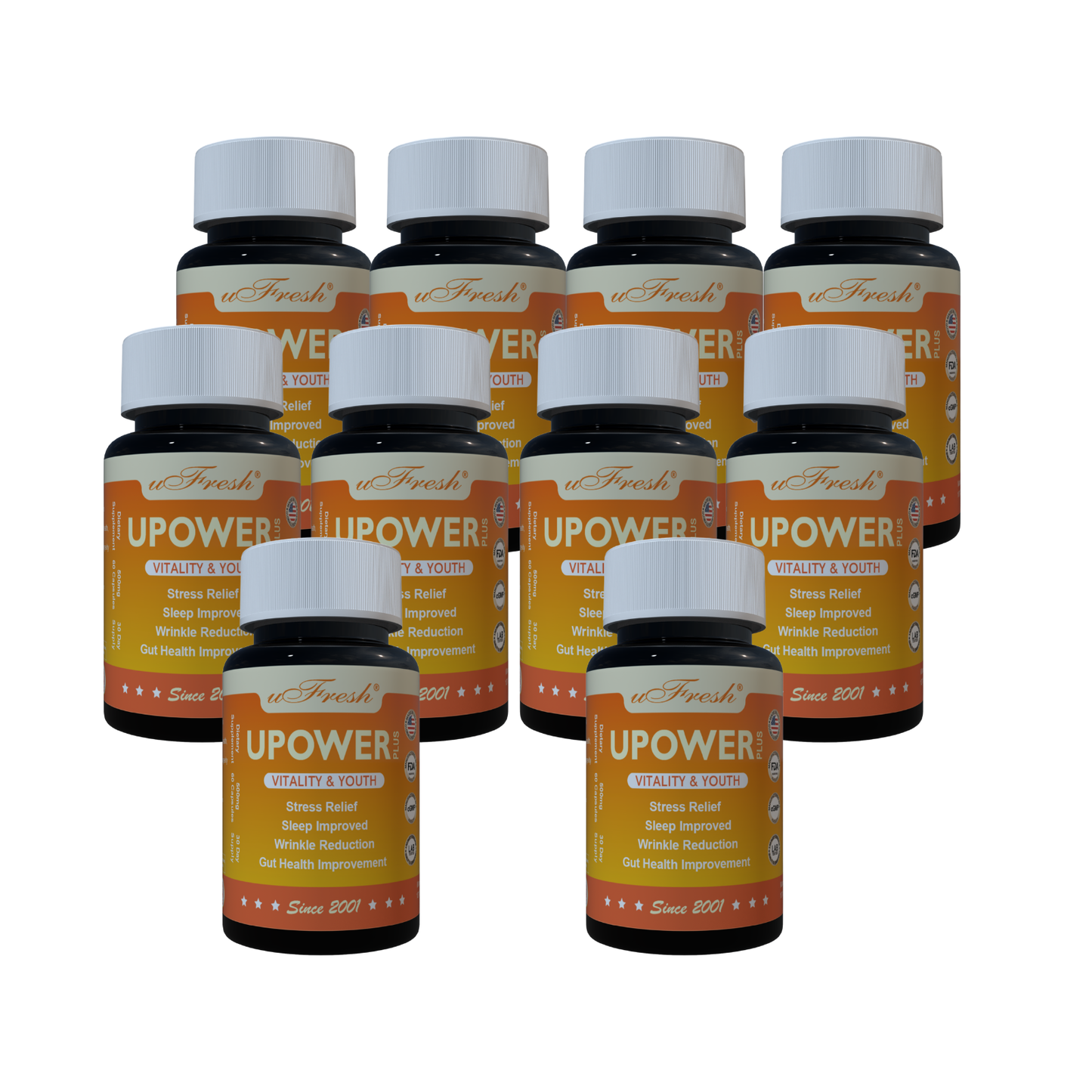UPOWER PLUS Vitality & Youth Supplement, 30 Day Supply, 60 Capsules