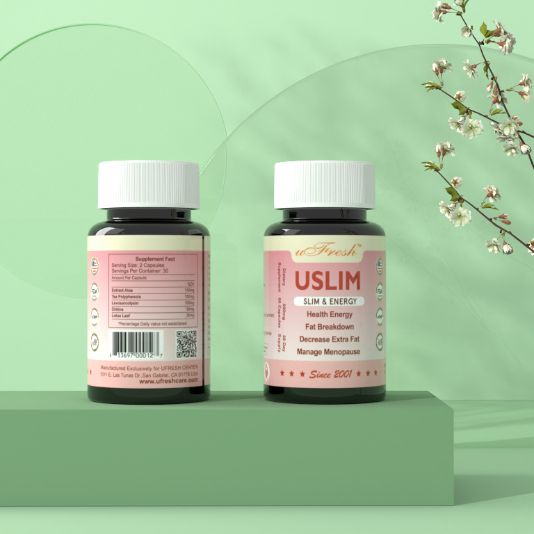 USLIM Slim & Energy Dietary Supplement, 500mg, 60 Capsule