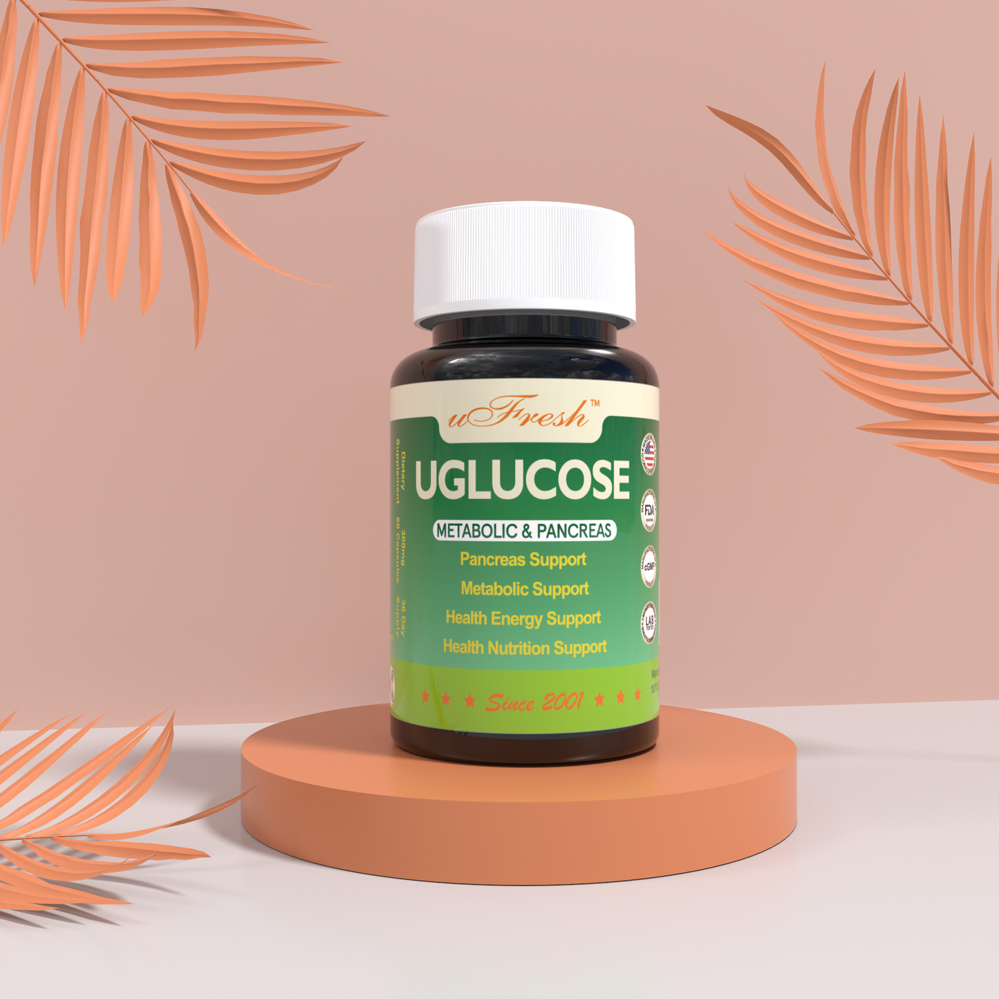 UGLUCOSE Gluco Support Supplement Capsules - Boost Metabolism Supplements