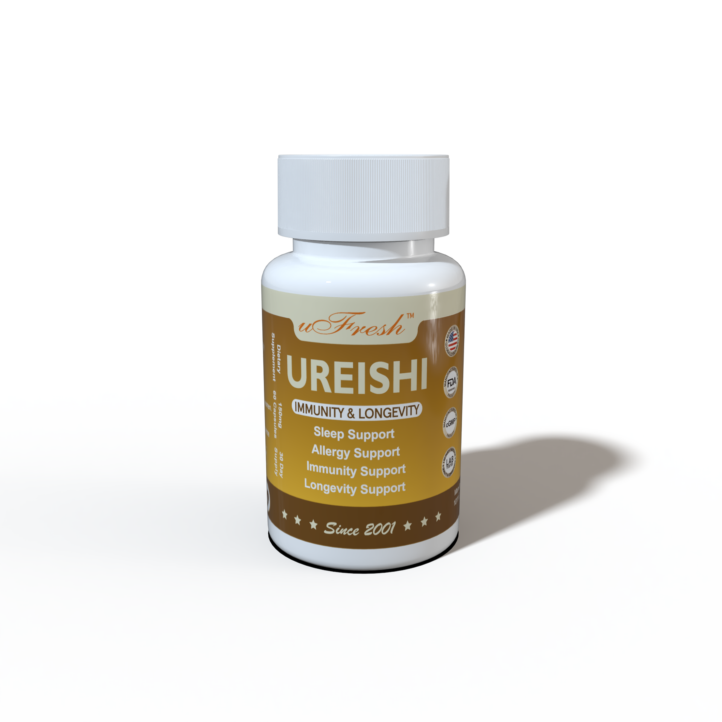 UREISHI Immunity & Longevity Support Supplement, 60 Capsules, 30 Day Supply